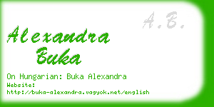 alexandra buka business card